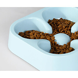 Avis Universal Pet Slow Food Bowl aide à prolonger leur temps de manger-Bleu