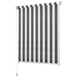 vidaXL Store roulant d'extérieur 120x230cm Rayures anthracite et blanc