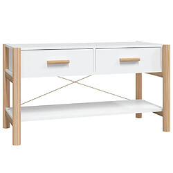 vidaXL Meuble TV Blanc 82x38x45 cm Bois d'ingénierie