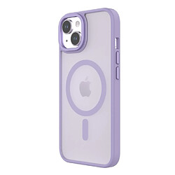 QDOS Coque pour iPhone 14 Hybrid Soft avec Snap Compatible MagSafe Lavande