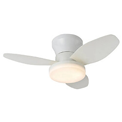 Ventilateur de plafond TAUROS blanc/blanc, 3 pales, 48W LED 3000|4000|6000K H.18xP.70cm