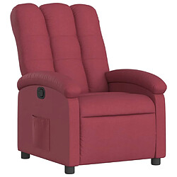 vidaXL Fauteuil inclinable Rouge bordeaux Tissu