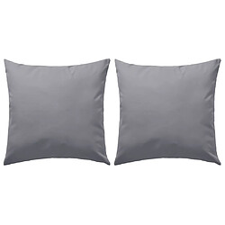 Decoshop26 Lot de 2 coussins oreiller pour extérieur décoration jardin 45 x 45 cm gris DEC020102