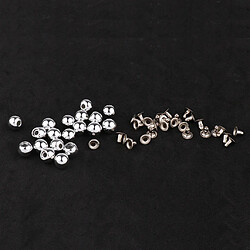 20 sets perle perles boutons rivet boutons accessoires de vêtements argent pas cher