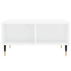 Avis vidaXL Table basse blanc brillant 60x60x30 cm bois d'ingénierie