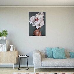 EPIKASA Impression sur Toile Femme et Fleurs 02