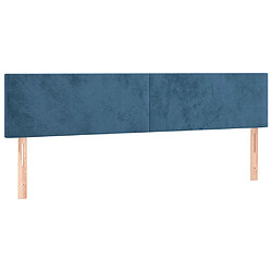 Acheter Maison Chic Tête de lit scandinave à LED,meuble de chambre Bleu foncé 200x5x78/88 cm Velours -MN68353