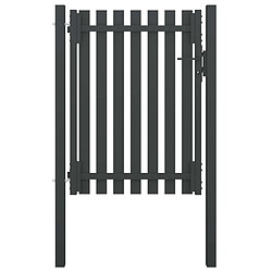 vidaXL Portail de clôture de jardin Acier 1x1,7 m Anthracite