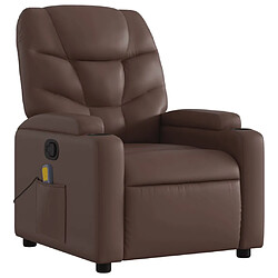 Avis Maison Chic Fauteuil de massage inclinable,Fauteuil luxe de relaxation Marron Similicuir -MN33045