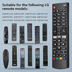 Avis SANAG Remplacement Universel Pour Lg-Smart-Tv-Remote, Nouvelle Telecommande Infrarouge Lg Tv Akb75095308 Akb75095307 Akb74915324, Avec Boutons De Raccourci