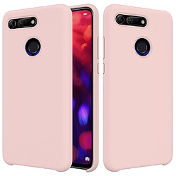 Wewoo Coque Étui de protection étanche en silicone liquide de couleur unie pour Huawei Honor View 20 rose