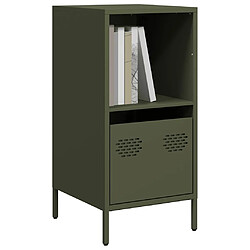 vidaXL Buffet vert olive 35x39x73,5 cm acier laminé à froid