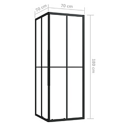 vidaXL Cabine de douche ESG 70x70x180 cm pas cher