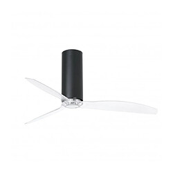 faro Ventilateur de plafond noir mat Tube h45 cm