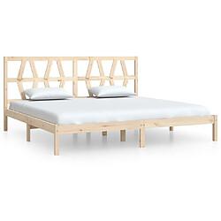 vidaXL Cadre de lit sans matelas bois massif 200x200 cm