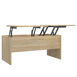 Maison Chic Tabls basse,Table Console pour salon Chêne sonoma 102x50,5x46,5 cm Bois d'ingénierie -MN88517