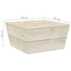 Acheter vidaXL Table de jardin 60x60x30 cm Bois d'épicéa imprégné