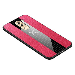 Wewoo Coque Souple Pour Huawei Honor 6X XINLI Tissu de couture Antichoc TPU Housse de protection Rouge