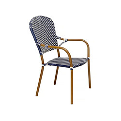 Habitat Et Jardin Lot de 4 chaises d'extérieur bistro Maya - Bleu