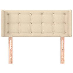 Avis Maison Chic Tête de lit scandinave avec oreilles,meuble de chambre Crème 93x16x78/88 cm Tissu -MN37967