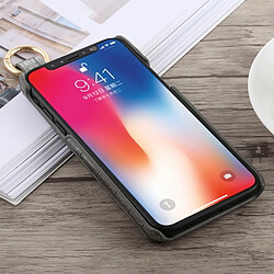 Wewoo Crocodile Texture PU + Coque PC pour iPhone X, avec support (Gris)