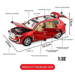 Avis Universal 1: 24 Nouveau modèle de voiture en alliage BMW X7 Voiture jouet moulée sous pression Simulation du son des lumières Retour à la collection de jouets pour enfants Livraison gratuite | Voiture jouet moulée sous pression(Rouge)