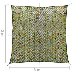 Acheter vidaXL Filet de camouflage avec sac de rangement 2x3 m Vert