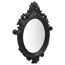 vidaXL Miroir mural style château 56x76 cm Noir