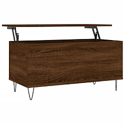 vidaXL Table basse Chêne marron 90x44,5x45 cm Bois d'ingénierie