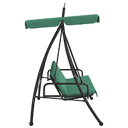 Avis vidaXL Balancelle de jardin avec auvent vert 198 cm tissu et acier