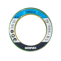 Debflex BOBINOT H07V-U 1,5 5M JAUNE / VERT