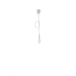 Luminaire Center Suspension DIEGO PVC blanc 1 ampoule