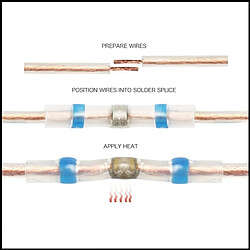 Acheter Wewoo 100 PCS AWG12-10 4-6mm joint thermorétractable connecteurs de fil bout à bout bornes jaunes à souder manchon (jaune)