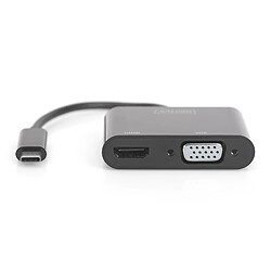 Digitus DA-70858 câble vidéo et adaptateur 0.11 m USB C HDMI + VGA (D-Sub) Black pas cher