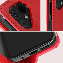 Avizar Étui pour Fairphone 5 Clapet Portefeuille Motif Damier Collection Geo Rouge pas cher