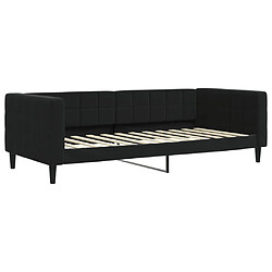 vidaXL Lit de repos sans matelas noir 90x200 cm velours