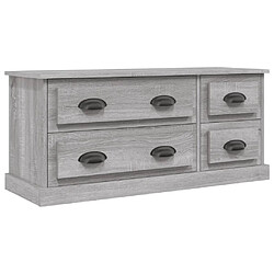 Maison Chic Meuble TV scandinave gris - Banc TV pour salon Sonoma 100x35,5x45 cm bois d'ingénierie -MN96323