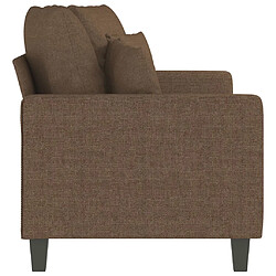 Avis vidaXL Canapé à 2 places Marron 140 cm Tissu