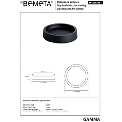 Bemeta - Maison De La Tendance Porte-savon à poser rond GAMMA en résine 11 x11 x2,5 cm