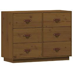 Maison Chic Buffet,Meuble de Rangement,commode pour salon,Cuisine Marron miel 100x40x75 cm Bois massif de pin -MN97389