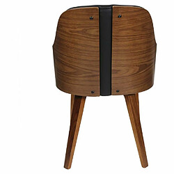 Acheter Mes Fauteuil 57x51x79 cm en PU noir et bois marron