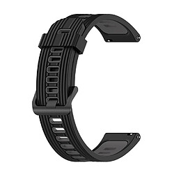 Avis 22MM Bracelet de montre rayé en silicone, Bracelet de montre, Accessoires pour Huawei Watch GT3 SE ( noir gris foncé )