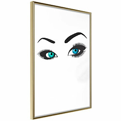 Paris Prix Affiche Murale Encadrée Piercing Gaze 20 x 30 cm Or