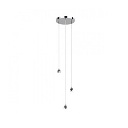 Luminaire Center Suspension Spl Chrome poli 3 ampoules 9,1cm