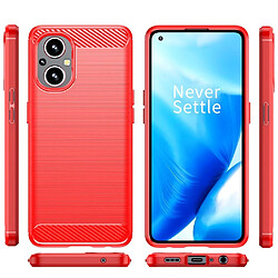 Htdmobiles Coque pour Oppo Reno 8 Lite 5G / OnePlus Nord N20 5G - housse etui silicone gel carbone + film ecran - ROUGE