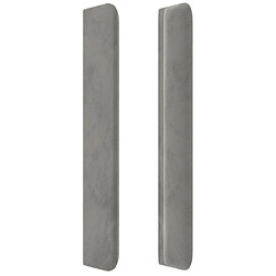 Acheter Maison Chic Tête de lit moderne avec oreilles pour chambre - Décoration de lit Gris clair 163x16x118/128 cm Velours -MN51392