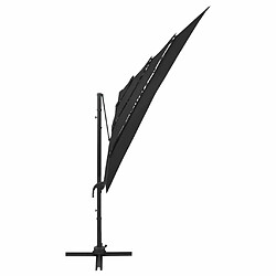 Acheter Maison Chic Parasol Jardin | Parasol à 4 niveaux avec mat en aluminium Noir 250x250 cm - GKD88204