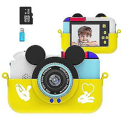 Universal Mickey Mouse Children's Cartoon Digital Camera, Sports Handheld Sports High-définition Video Cameraï¼yello