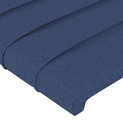 Acheter vidaXL Tête de lit à LED Bleu 100x5x78/88 cm Tissu