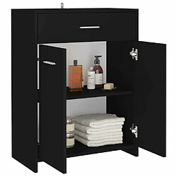 Acheter Maison Chic Armoire de salle de bain,Meuble de rangement,Meuble haut Noir 60x33x80 cm Aggloméré -GKD304178